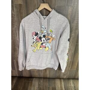 Disney Mickey And Friends‎ Gray Graphic Hooded Sweatshirt Youth Large (11-13)